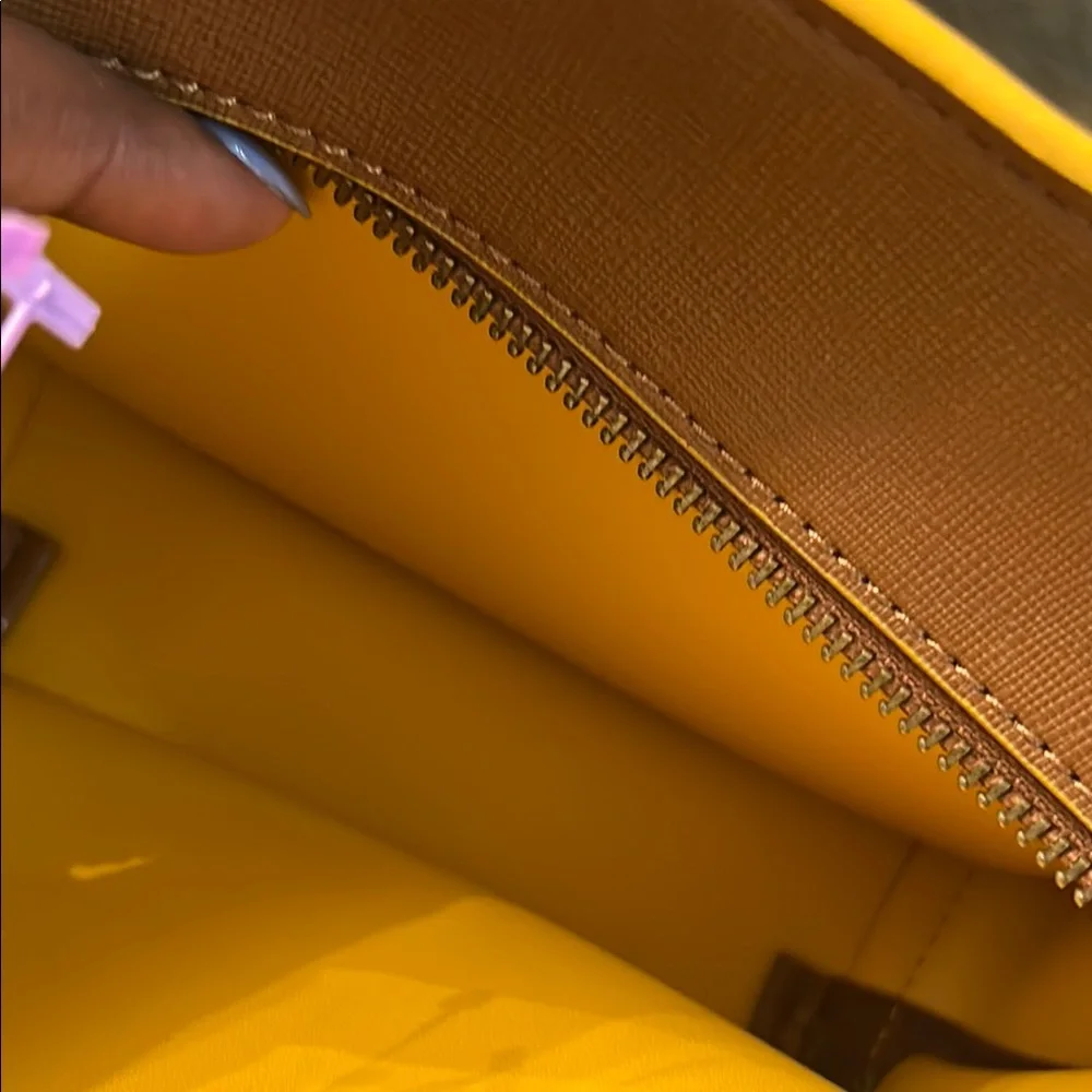 Brown and Yellow Women's Bag - Picture 3 of 5